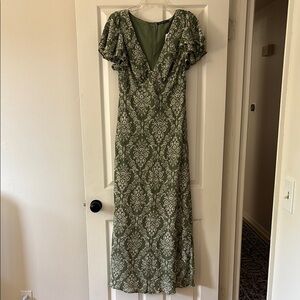 Abercrombie & Fitch Green Floral Maxi Dress